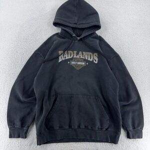 Harley-Davidson Hoodie Mens Medium Badlands South Dakota Motorcycle Biker 2013